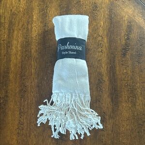 Pashmina Style Shawl - Cream